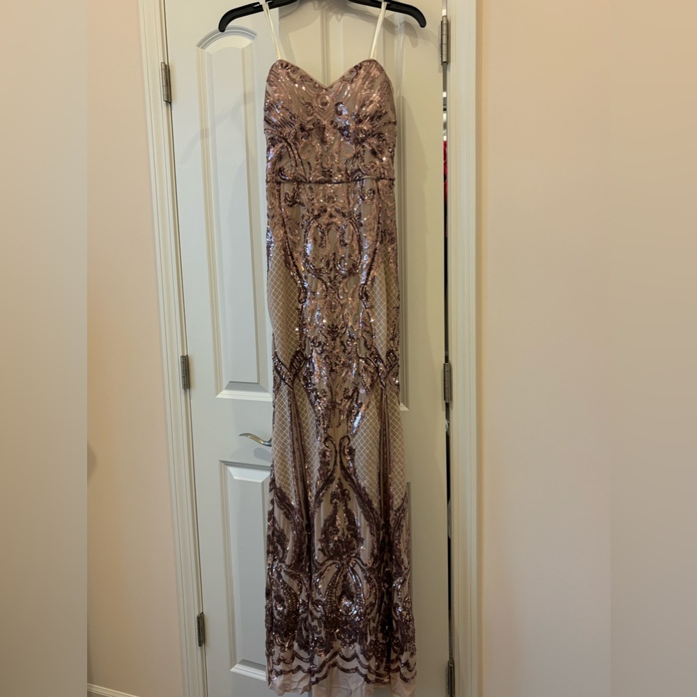 Pink and sparkly prom dress